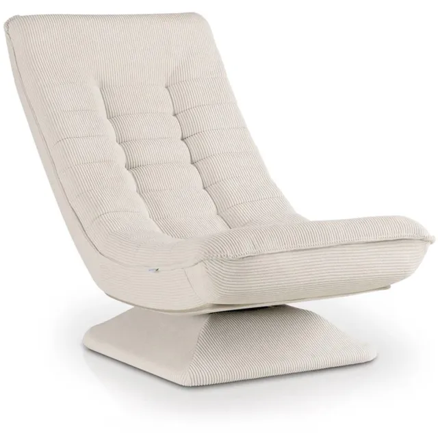 Juskys Relaxstoel / Relaxfauteuil Korsika - Corduroy - Beige