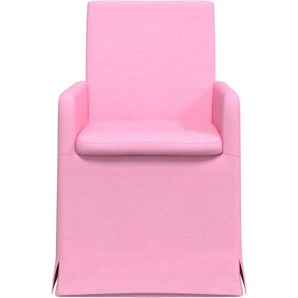 vidaXL Eettafelstoelen 2 st Stof Roze 57 x 68 x 94 cm, foto 4