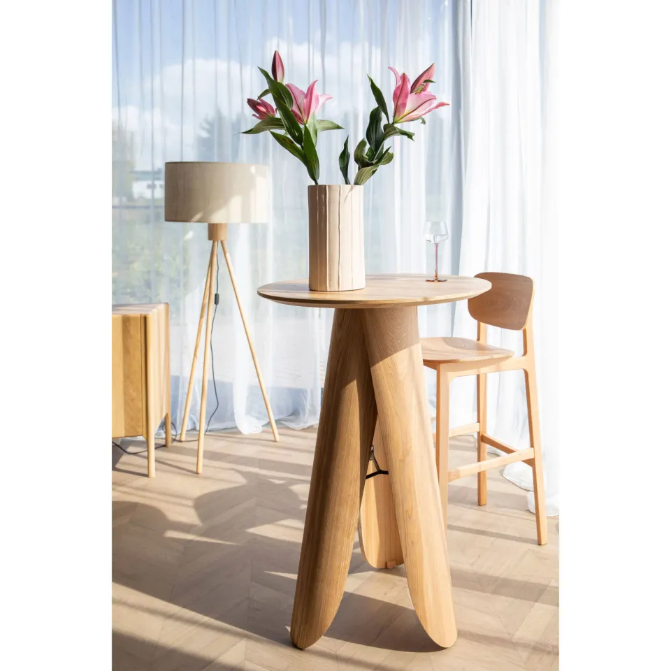 Zuiver rechthoekige houten eettafel Fleur 70x70 cm - naturel