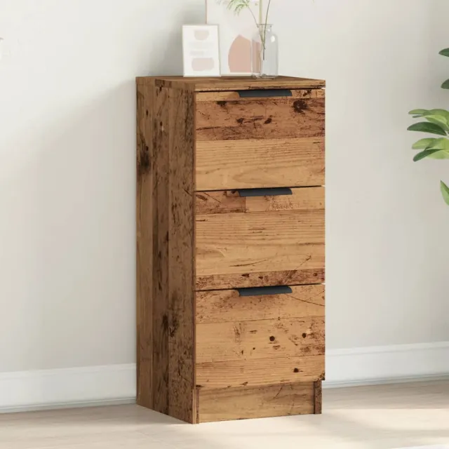 vidaXL Dressoir 30x30x70 cm bewerkt hout oud houtkleurig bruin, foto 2