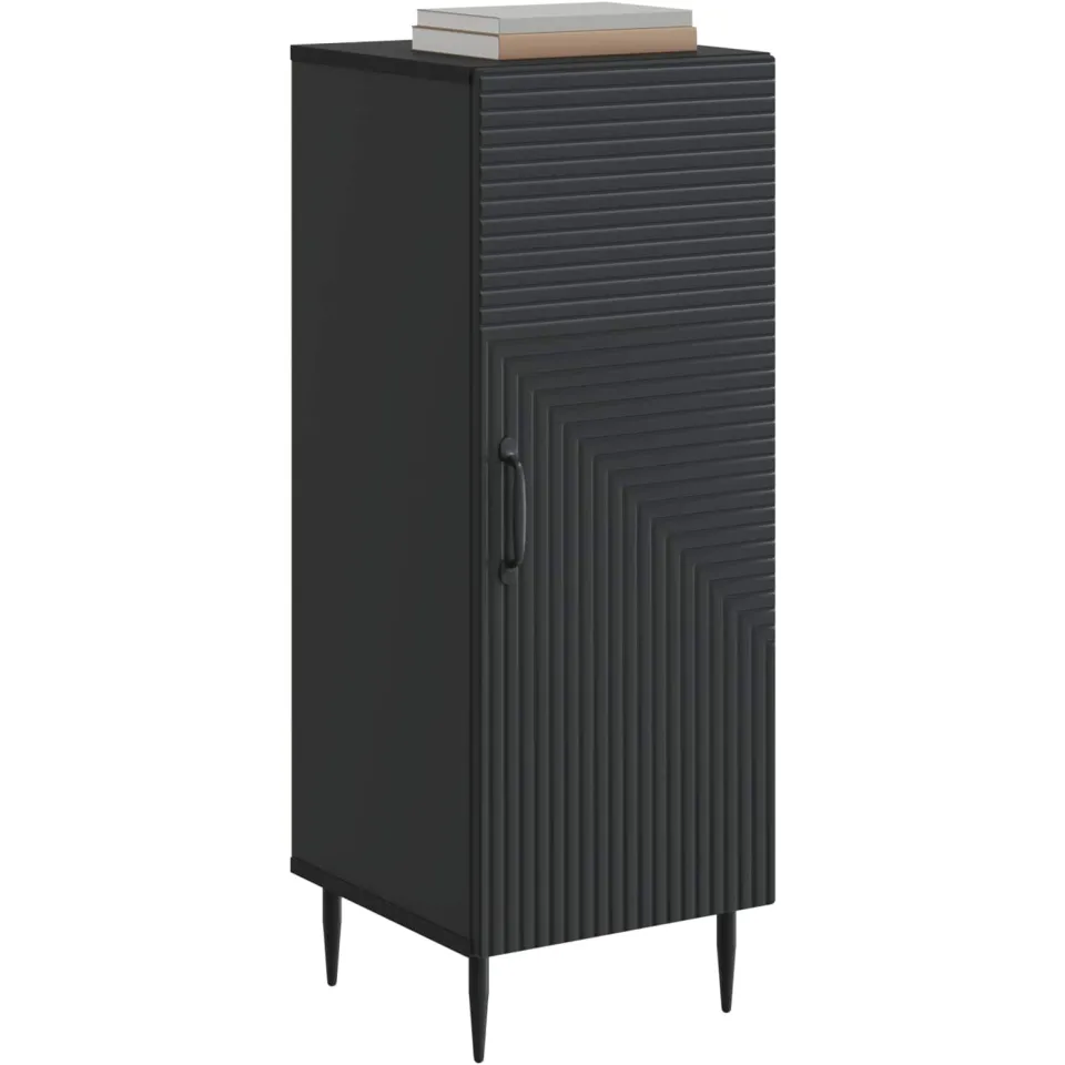 vidaXL Dressoir Zwart 33 x 34,5 x 89,5 cm Bewerkt hout