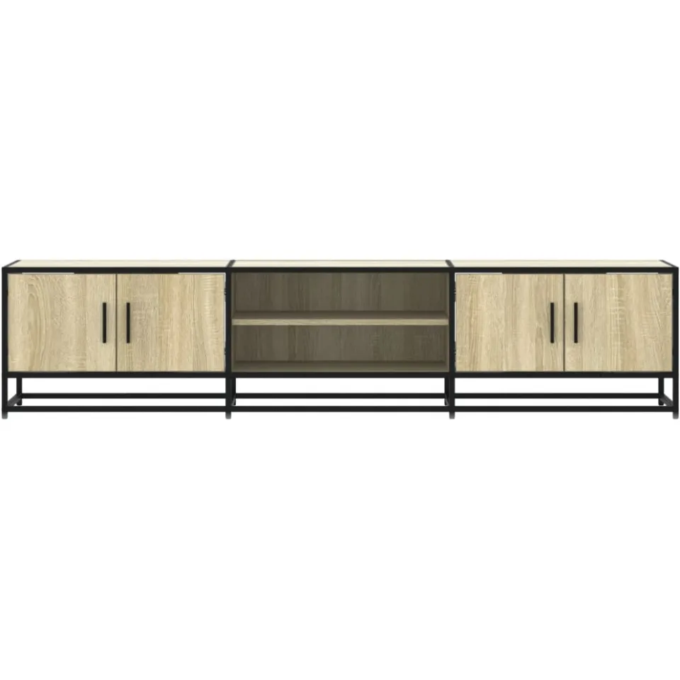 vidaXL Tv-meubel 180x35x41 cm bewerkt hout sonoma eikenkleurig, foto 4