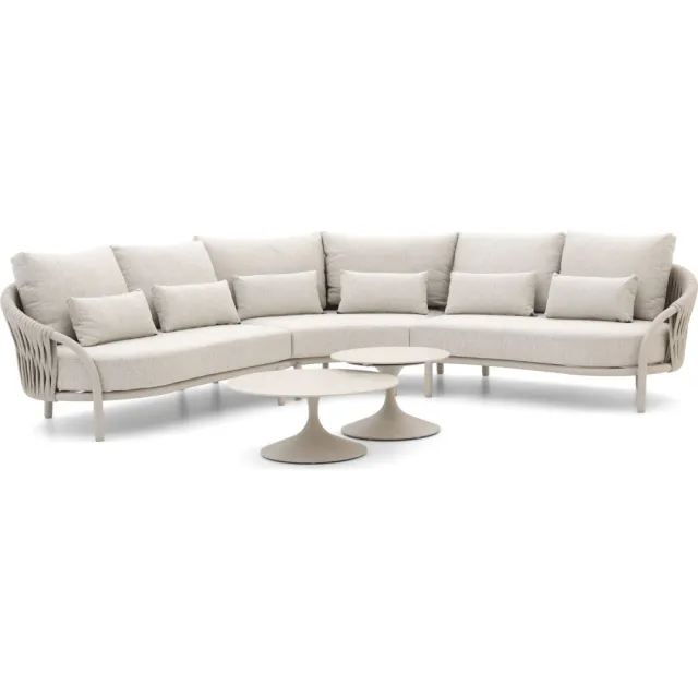 Suns Feroli/Nova hoek loungeset 5-delig Taupe