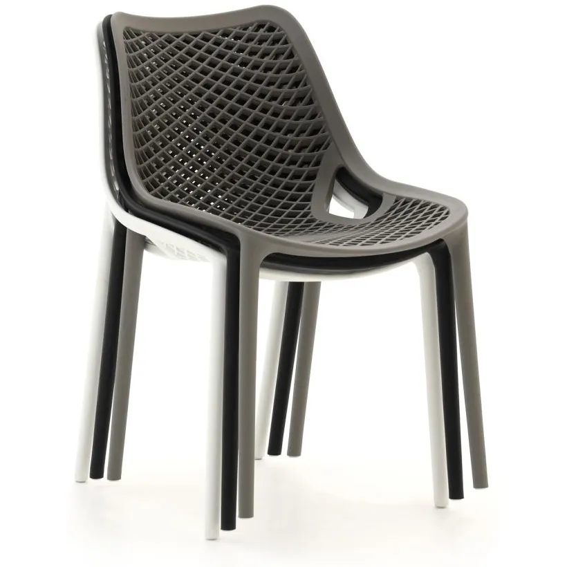 Forza Furniture Forza Ripi dining tuinstoel stapelbaar wit, foto 5