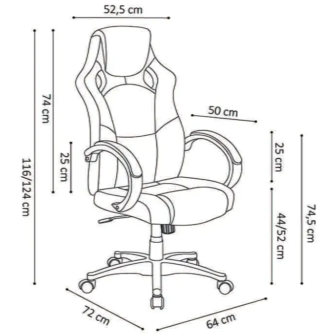 gamingstoel Wilco zwart, foto 4
