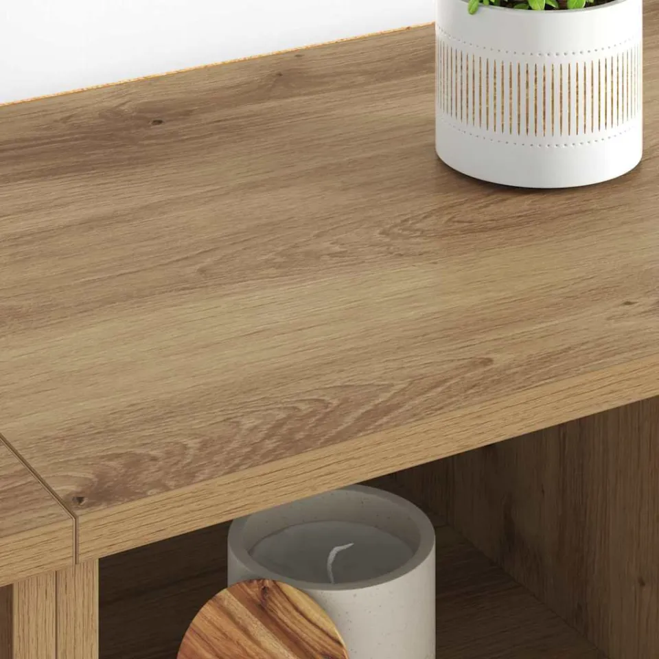 vidaXL Dressoirs 2 st Artisan Eiken 60 x 35 x 70 cm Bewerkt hout, foto 4