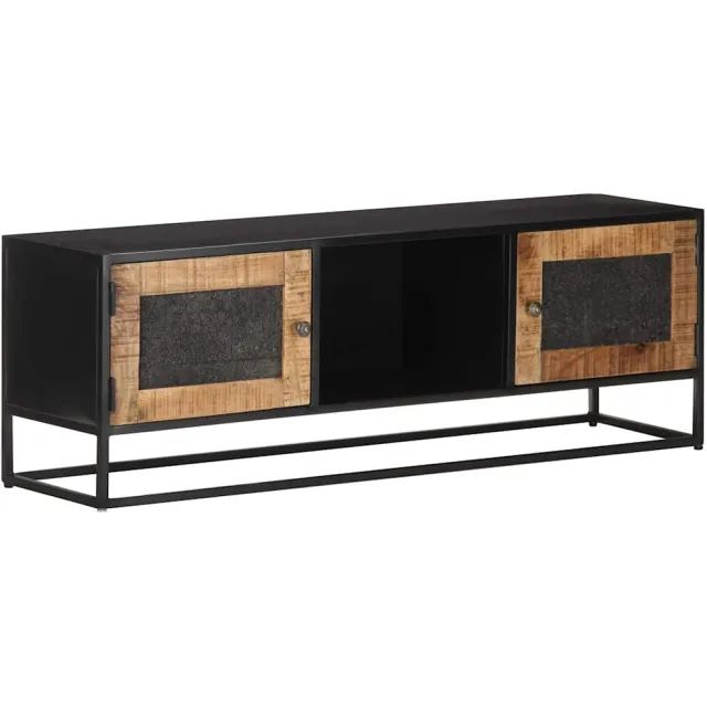 vidaXL Tv-meubel 120x30x40 cm ruw mangohout Bruin