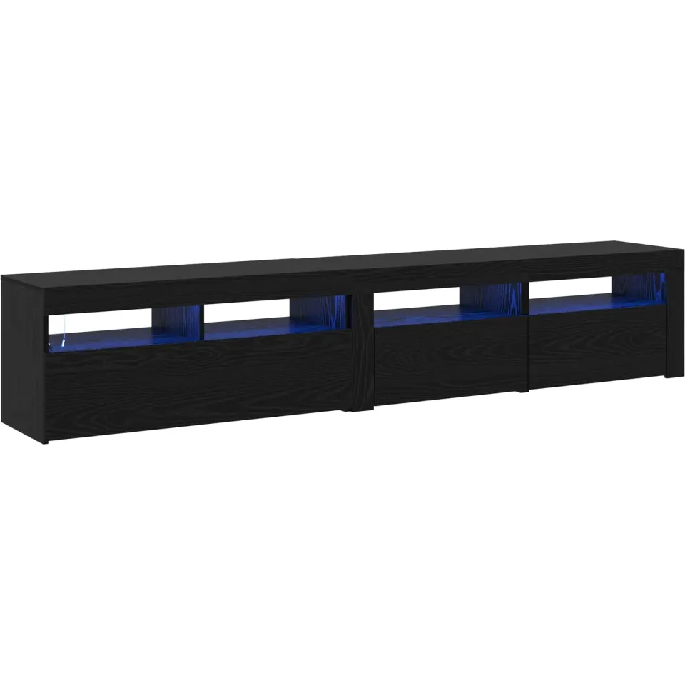 vidaXL TV-kast 2 st Zwart Eiken Bewerkt hout, foto 3