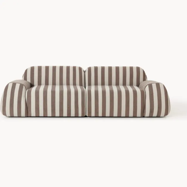 Westwing Collection Modulaire teddy bank Wolke (3-zits) Bruin