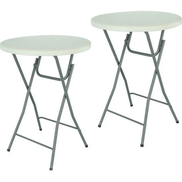 MaxxGarden Statafel - Set van 2 WIT- ø80x110 cm