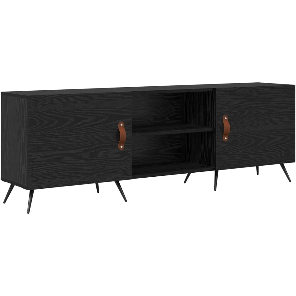 vidaXL TV-kast 150 x 30 x 50 cm Zwart eiken Bewerkt hout, foto 3