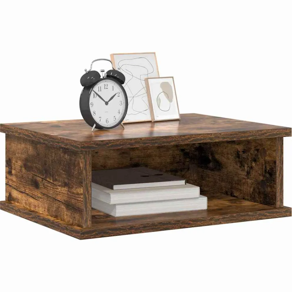 vidaXL Nachtkastje 2 st Gerookt eiken 40 x 31 x 15 cm Bewerkt hout Bruin