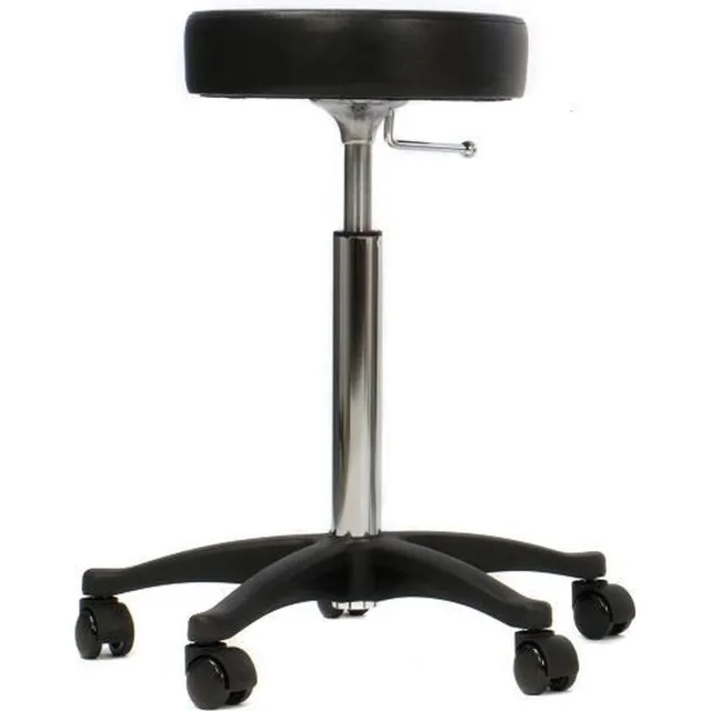 Novicum Vena tabouret zwart met Medium gasveer zadelkruk kappersfiets kapperskruk zwart medium