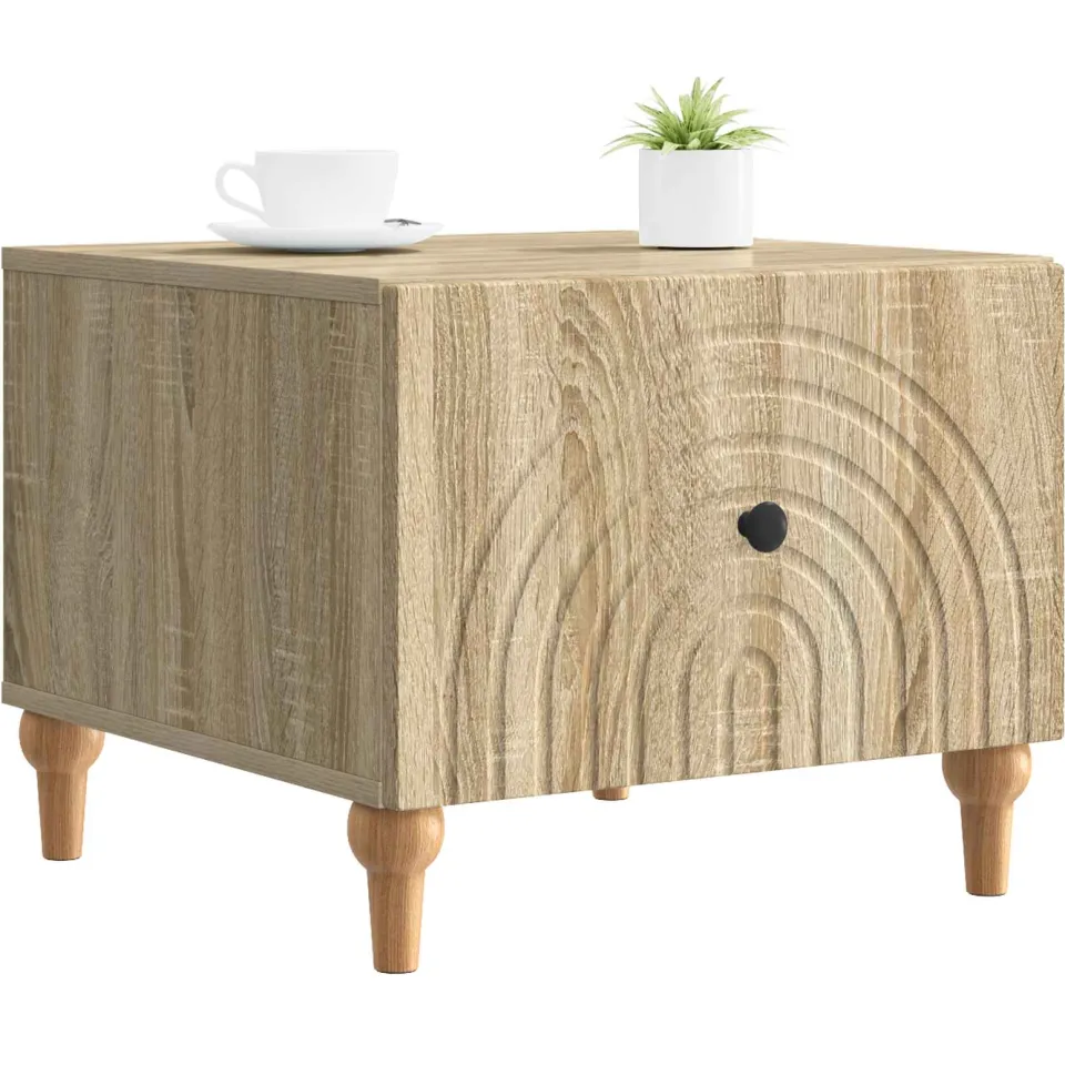 vidaXL Salontafel met lade Sonoma Eiken 49 x 50 x 40 cm Bewerkt hout, foto 3