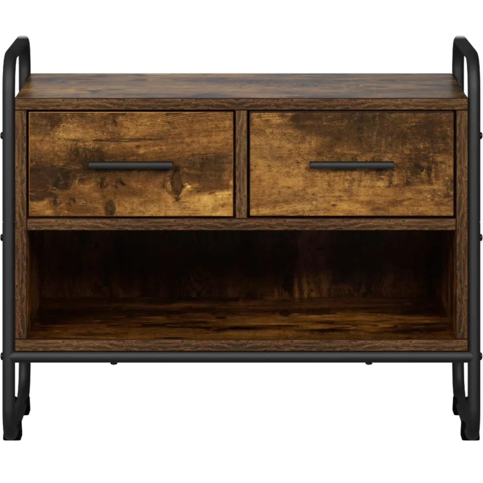 vidaXL Tv-meubel 60 x 30 x 50 cm Gerookt eiken Bewerkt hout, foto 4