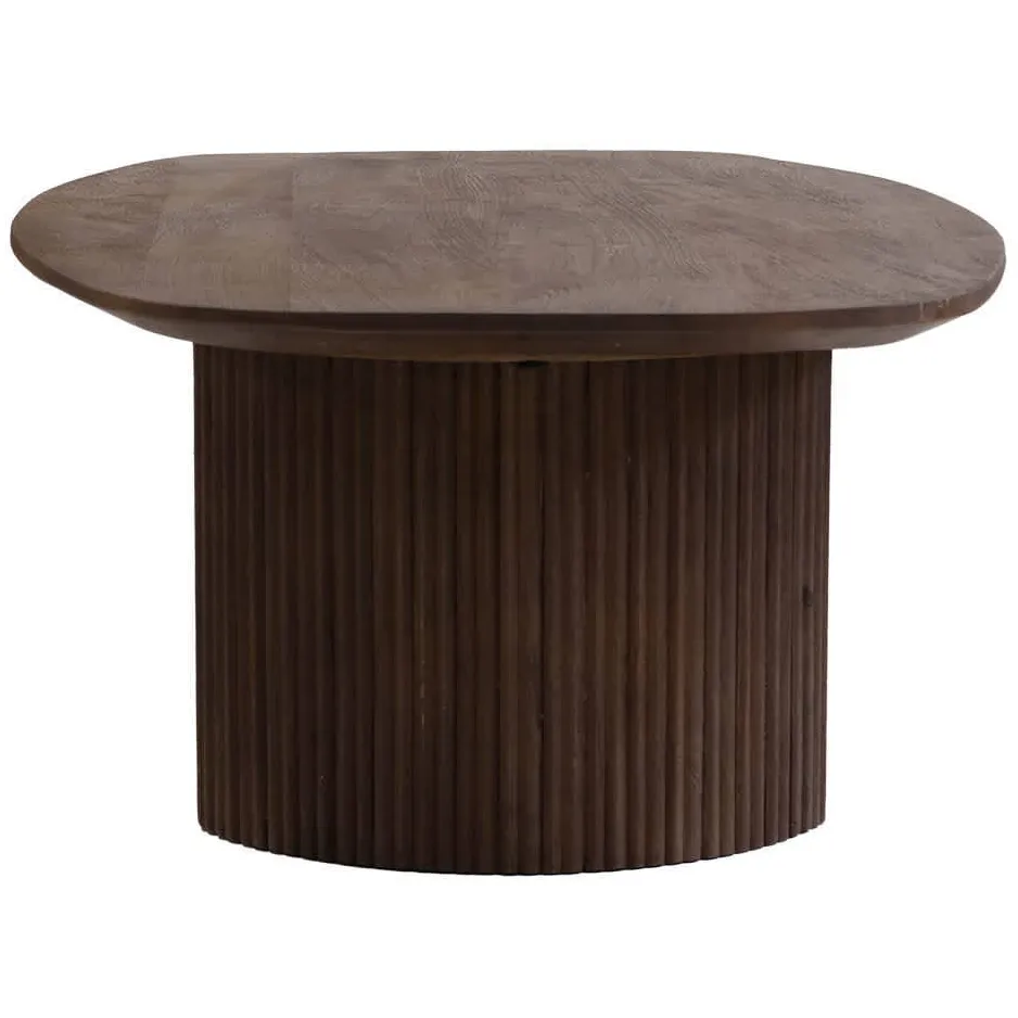 Giga Meubel Salontafel Feline - Deens Ovaal - Mangohout - 130cm, foto 2