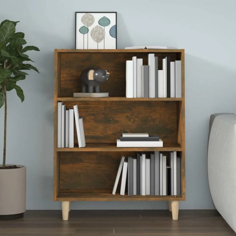 vidaXL Dressoir 69,5x32,5x90 cm bewerkt hout gerookt eikenkleurig, foto 3