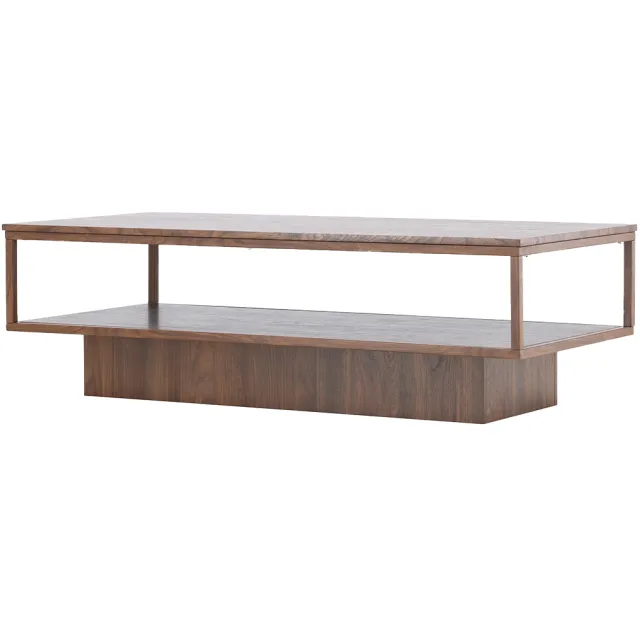 Nest living Diede houten salontafel bruin - 130 x 40 cm