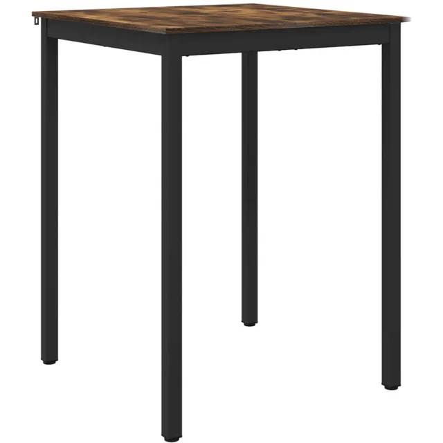vidaXL Staande - Bartafel - Bewerkt - hout - Vierkant Gerookt eiken