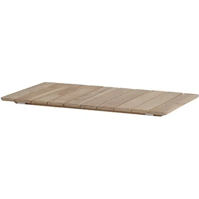 4 Seasons Outdoor Cricket coffeetable teak top 120 x 70 cm bruin
