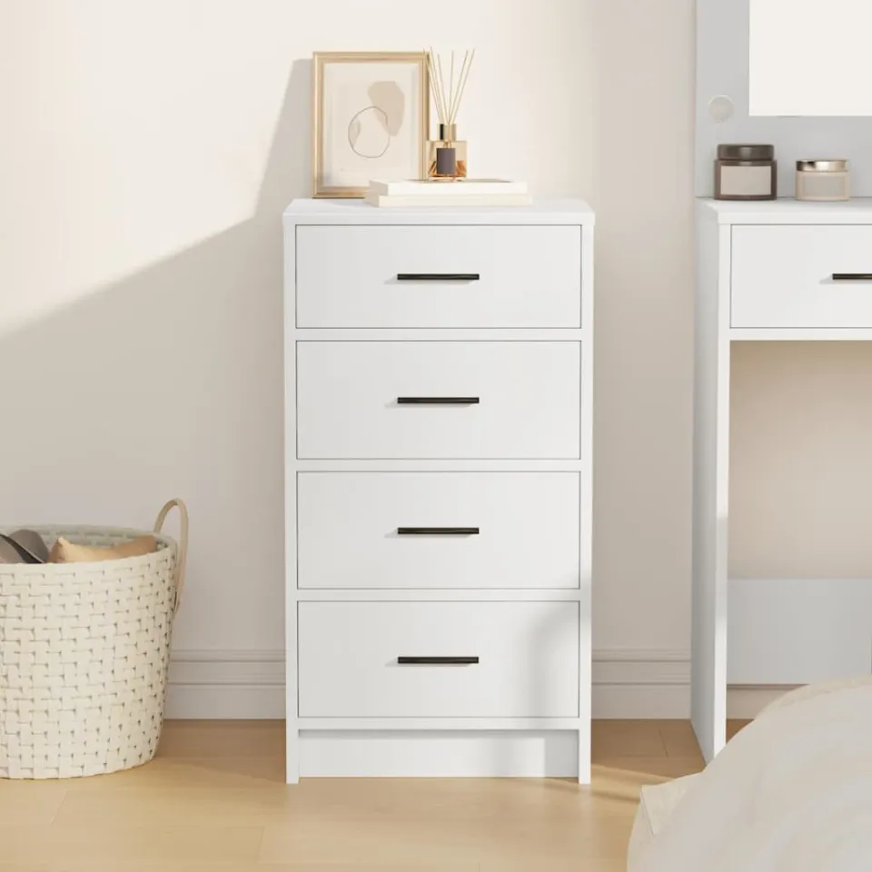 vidaXL Dressoir Wit 40 x 41 x 75 cm Bewerkt hout, foto 4