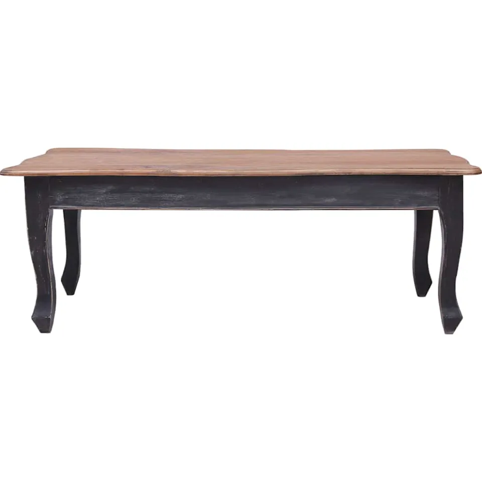 vidaXL Salontafel 120x60x45 cm massief mahoniehout zwart
