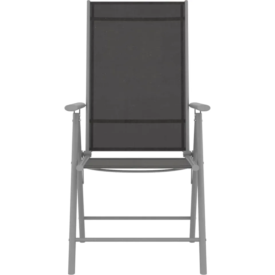 vidaXL 5-delige Tuinset aluminium en textileen zilverkleurig, foto 4