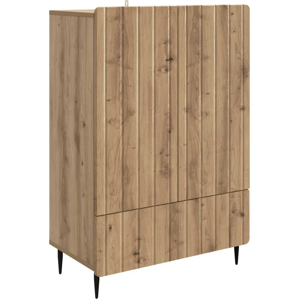 vidaXL Dressoir Artisanaal eiken 66 x 34,5 x 97 cm Bewerkt hout, foto 4