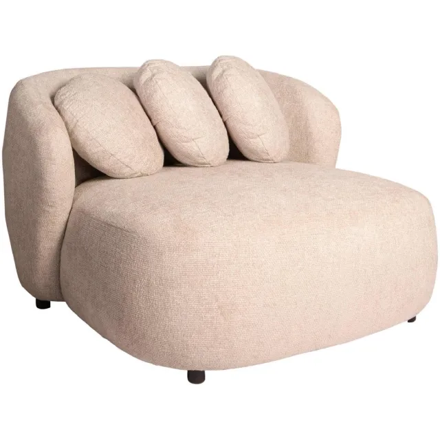 PTMD Fauteuil Aphrodite - Beige - 122x116x71cm