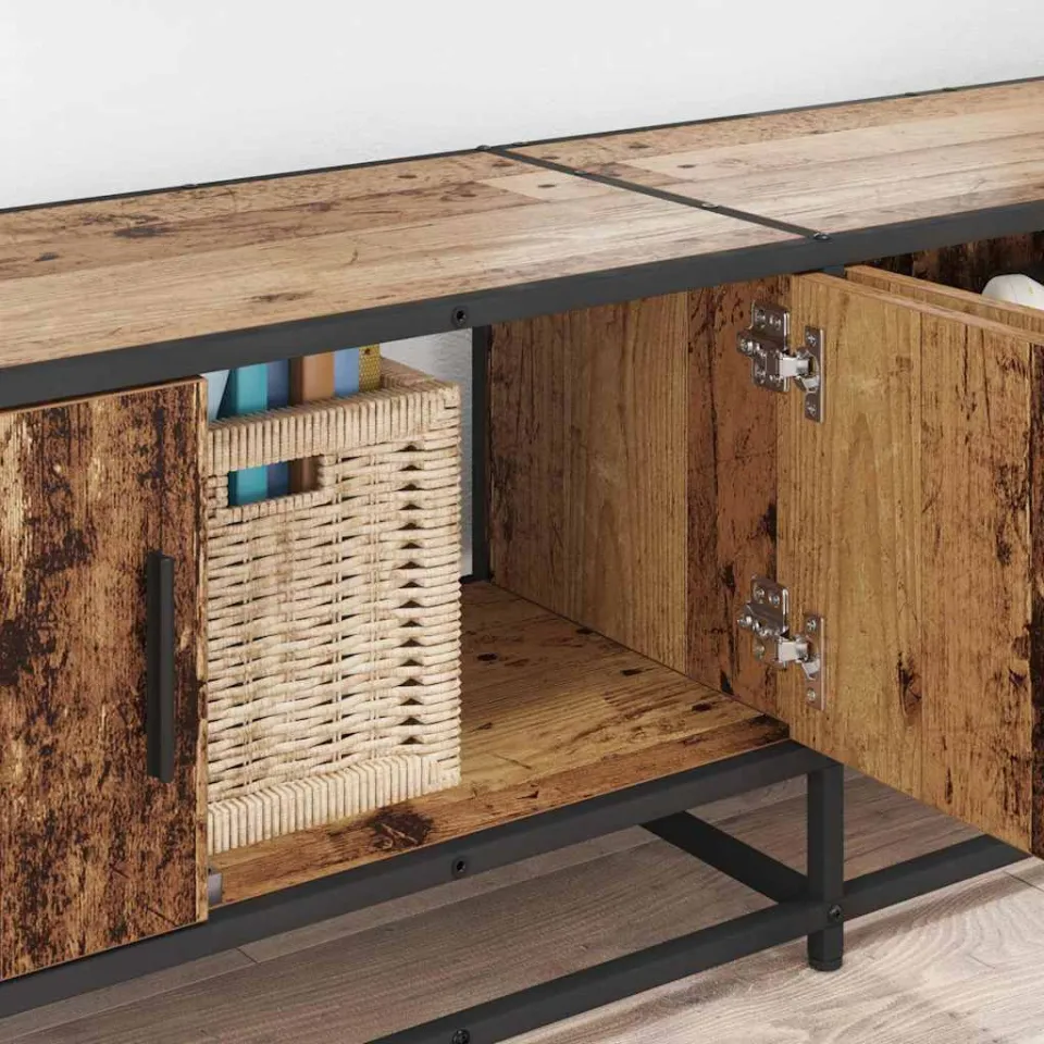 vidaXL TV Eenheden 210 x 35 x 41 cm Oud Hout bruin, foto 3