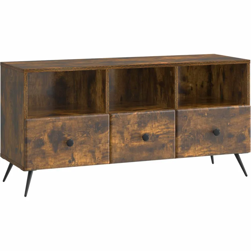 vidaXL TV-kast met lade Gerookt eiken 102 x 34,5 x 50 cm Bewerkt hout, foto 3