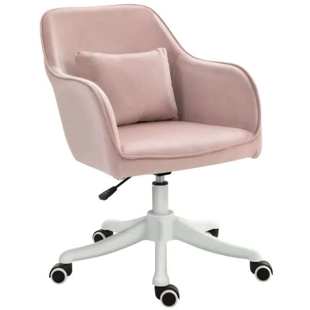 ZYLARO Massage Bureaustoel met Vibratiefunctie, Massagefunctie, Lendensteun & USB-poort - In Hoogte Verstelbaar - 360° Draaibaar - Kantoorstoel - Gamestoel - Volwassenen Stoel - Computerstoel - Roze
