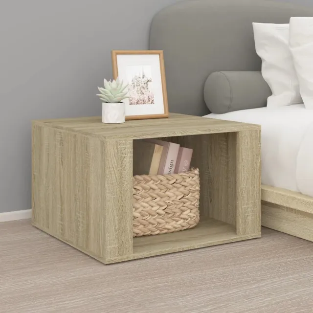 vidaXL Nachtkastje 57x55x36 cm bewerkt hout sonoma eikenkleurig, foto 2