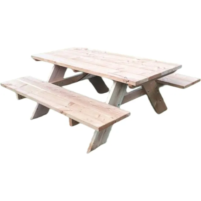 Rockwood® Picknicktafel Douglas Classic 2.80m met 1 rugleuning Naturel