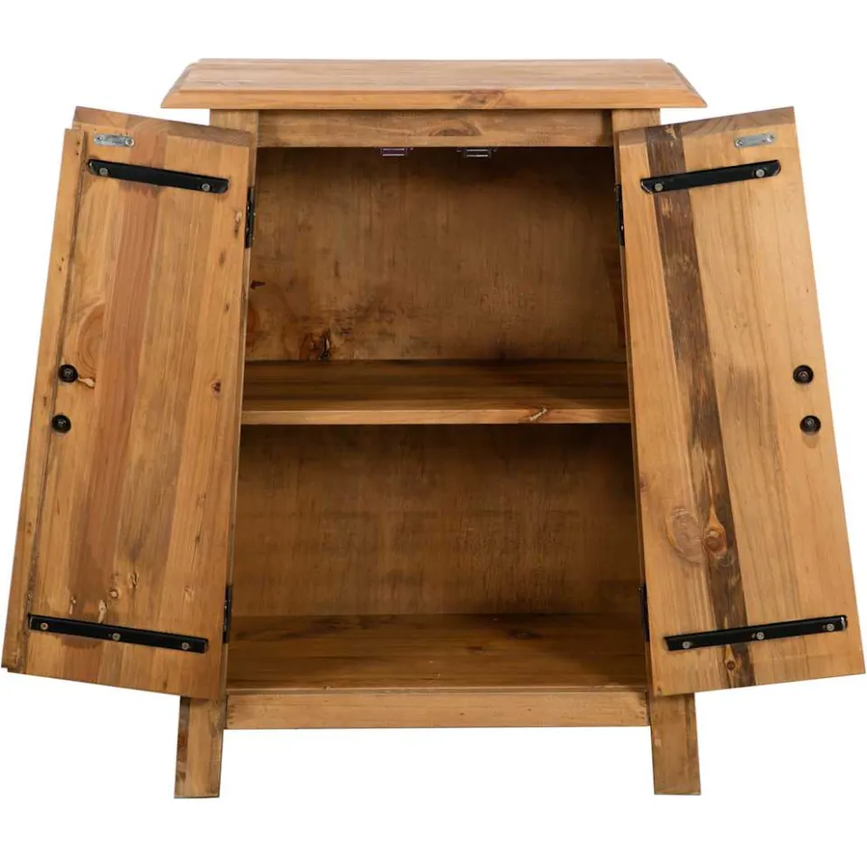 vidaXL Badkamerkastje 59x32x80 cm massief grenenhout bruin, foto 4