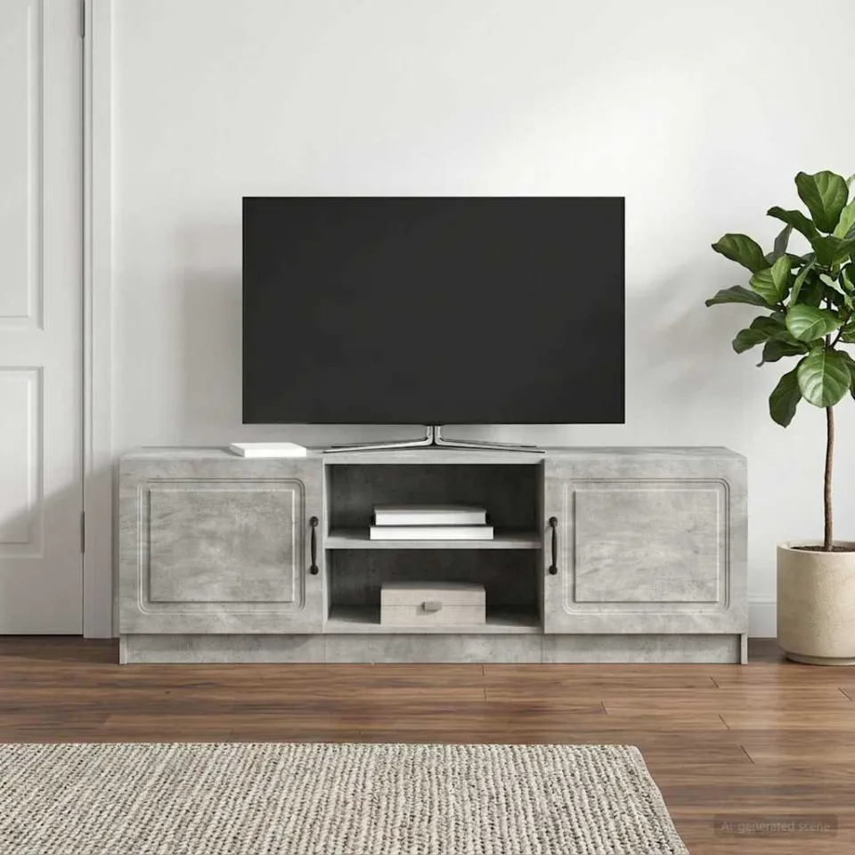 vidaXL Tv-meubel 150 x 31 x 47 cm Betongrijs Bewerkt hout grijs, foto 4