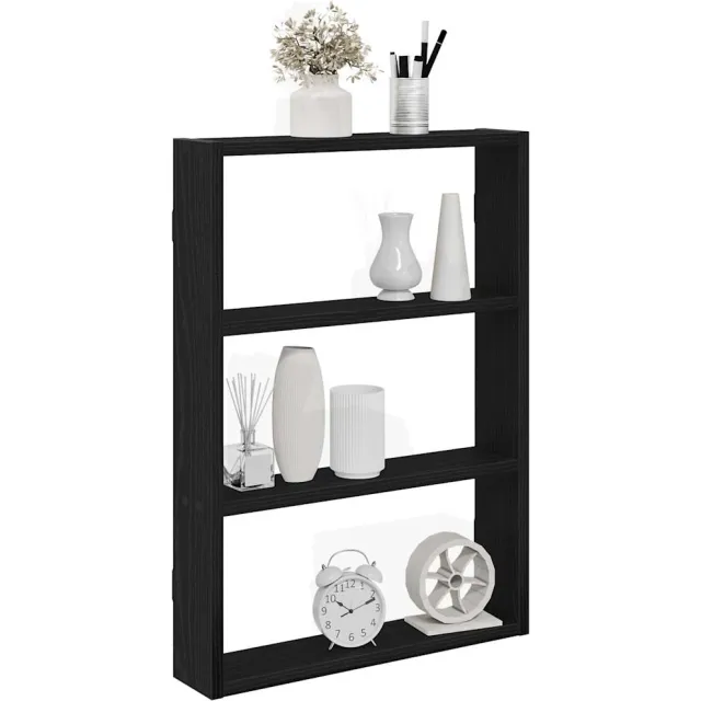 vidaXL Wandschap 43x9x60 cm bewerkt hout zwart