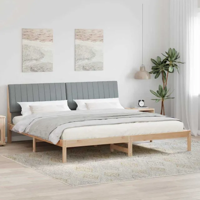 vidaXL Bedframe met hoofdeinde Bruin 200 x 200 cm Massief grenenhout