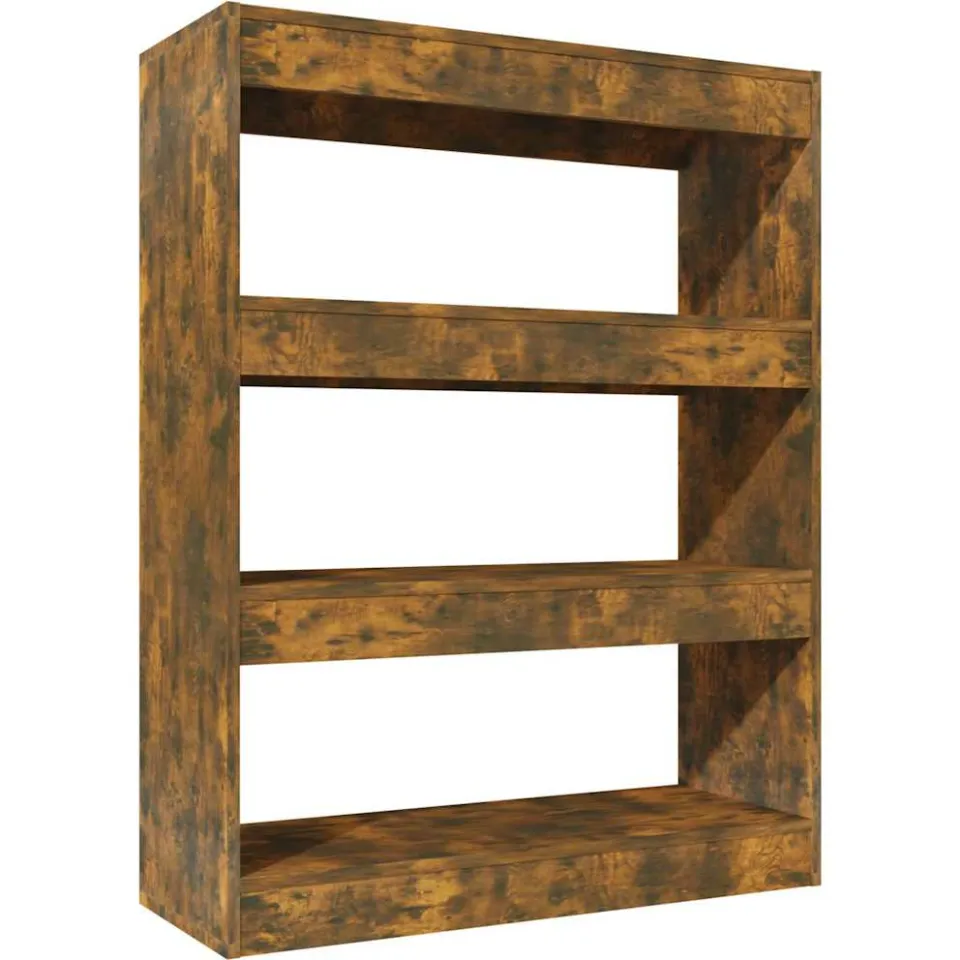 vidaXL Boekenkast/kamerscherm 80x30x103 cm bewerkt hout gerookt eiken Bruin