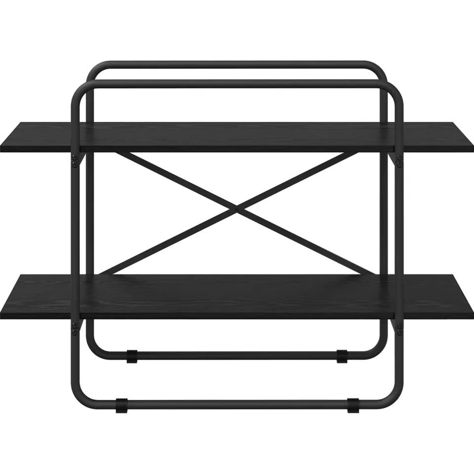 vidaXL Boekenrek 2-laags 100 x 35 x 70 cm PB Zwart eiken