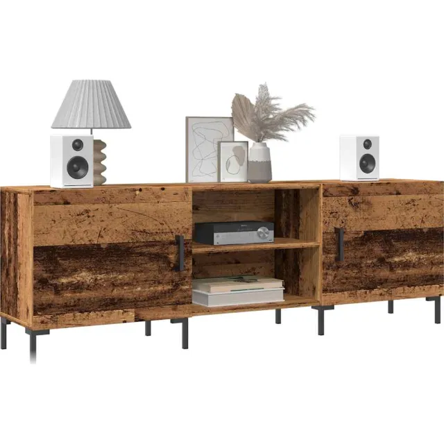 vidaXL Tv-meubel 150x30x50 cm bewerkt hout oud houtkleurig Bruin