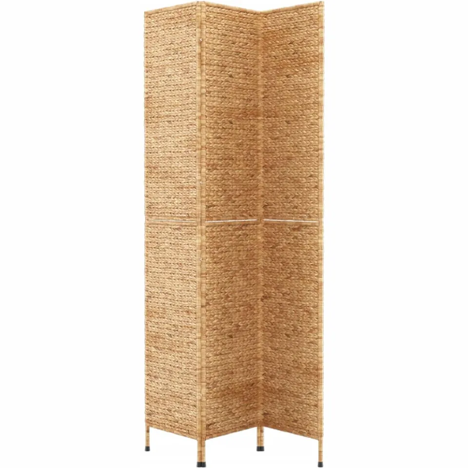 vidaXL Kamerscherm met 3 panelen 122x180 cm waterhyacint bruin, foto 5