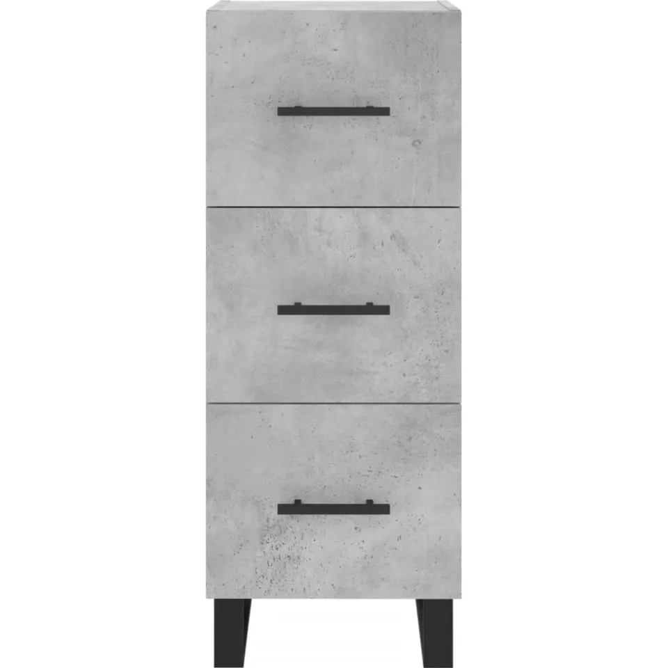 vidaXL Dressoir 34,5x34x90 cm bewerkt hout betongrijs grijs, foto 4