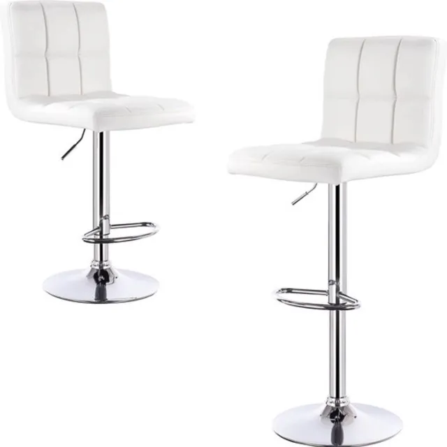 Saphly Barkrukken Set 82cm Wit - Hoge rugleuning, Ergonomisch en Zithoogte 60-82cm - Voor Eetkamer, Keuken en Woonkamer Grijs