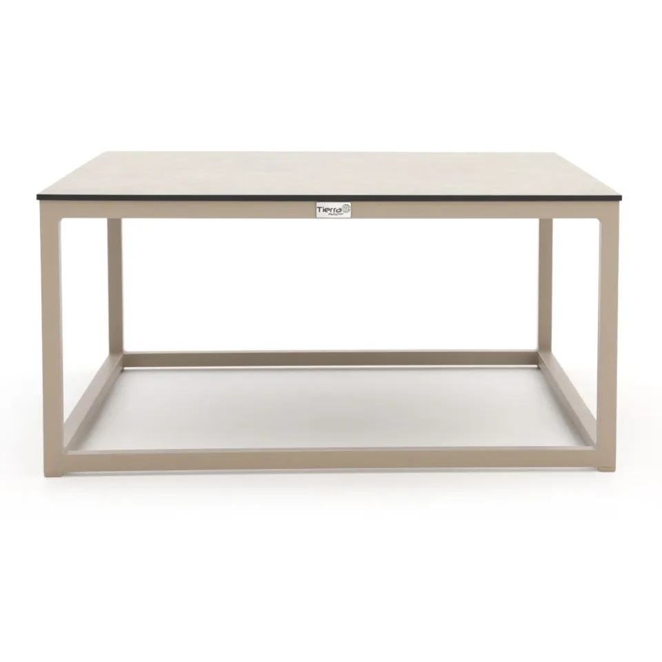 Tierra Outdoor Rio lounge tuintafel 80x80x40cm Taupe