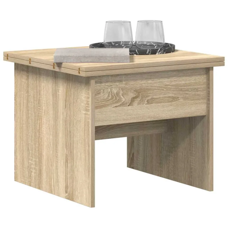 vidaXL Salontafel Sonoma Eiken 55 x 54,5 x 45 cm Bewerkt hout Bruin