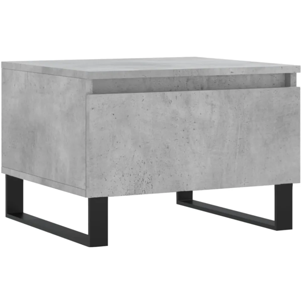 vidaXL Salontafels 2 st 50x46x35 cm bewerkt hout betongrijs grijs