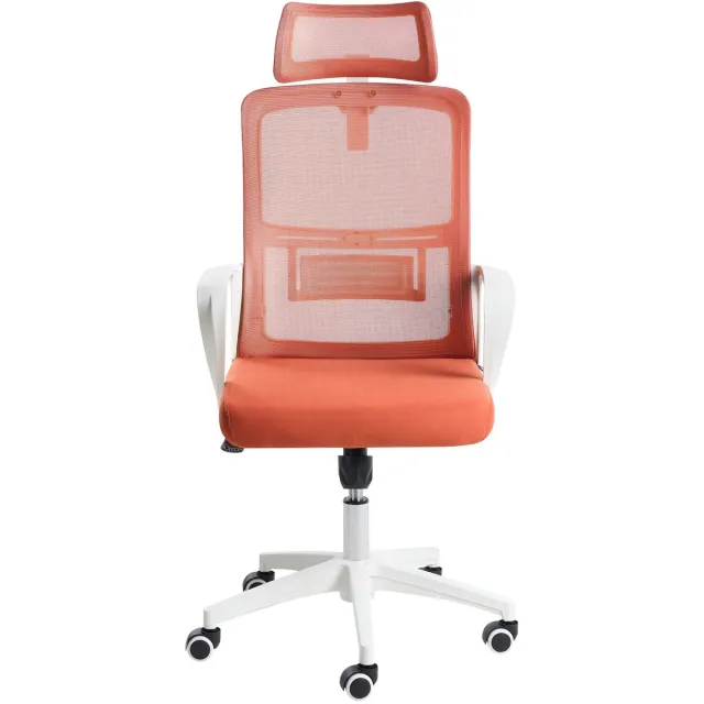 Beliani MONARCH - Bureaustoel - Koraalrood - Mesh
