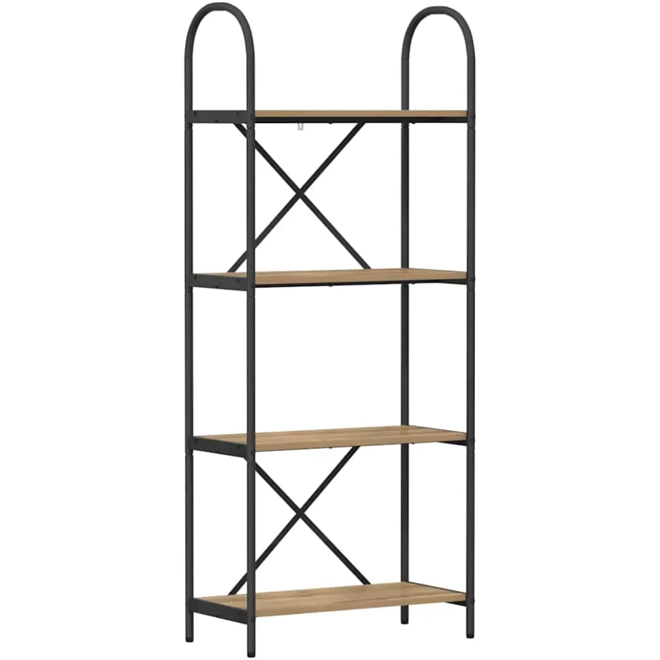 vidaXL Boekenkast 4-laags 60 x 30 x 146 cm Bewerkt hout Artisan Eiken, foto 3