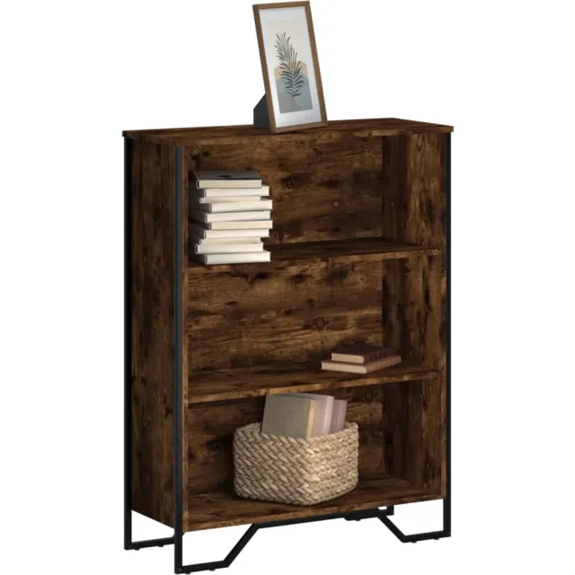 vidaXL Boekenkast 80x31x106 cm bewerkt hout gerookt eikenkleurig, foto 2